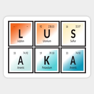 Lusaka City Table of Elements Sticker